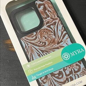 Myra Bag Artistic Brown and Blue Phone Case
